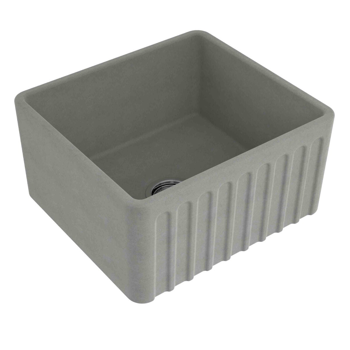 Turner Hastings Novi 50 x 46 Fine Fireclay Single Bowl Butler Sink - Concrete, Reversible - NO504FS-CL