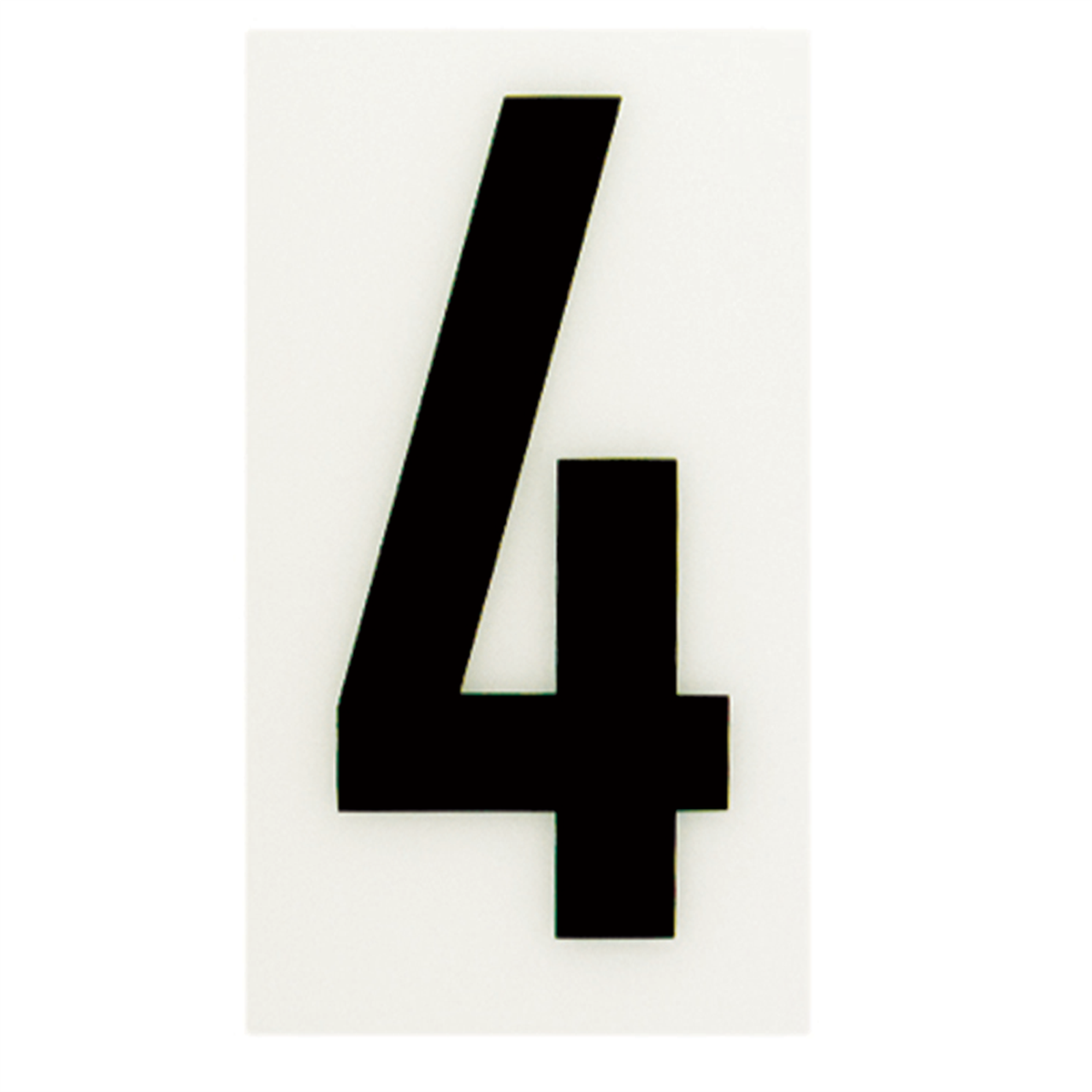 Sandleford 85mm White Self Adhesive House Number 4 Polycarbonate Gloss Weather Resistant