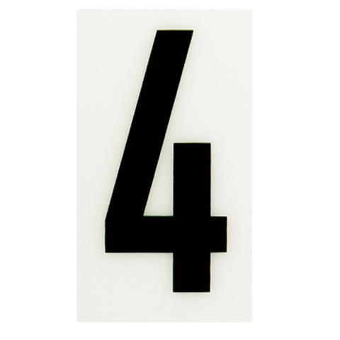 Sandleford 85mm White Self Adhesive House Number 4 Polycarbonate Gloss Weather Resistant