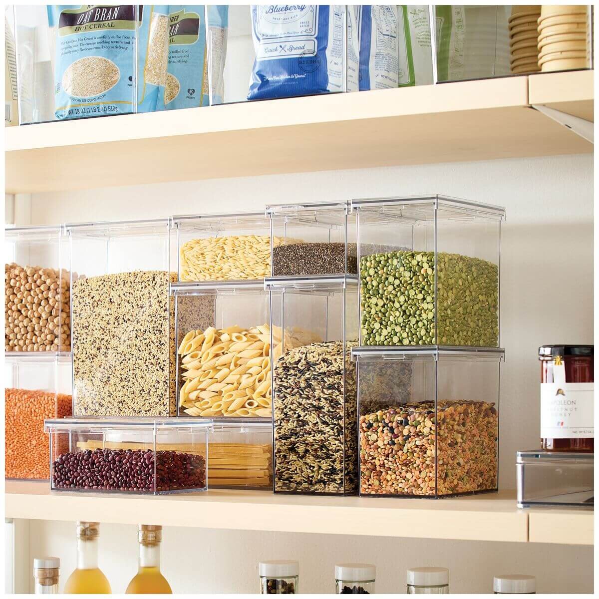 The Container Store 10 piece pantry pack 1 - Modular airtight canisters - Clear PET - VTCS-PANTRY-P1