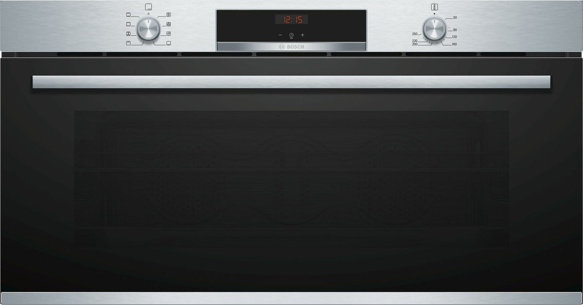 Bosch Series 4 90cm Built-In Electric Oven - 85L, Telescopic Rail, Stainless Steel - VBC5540S0