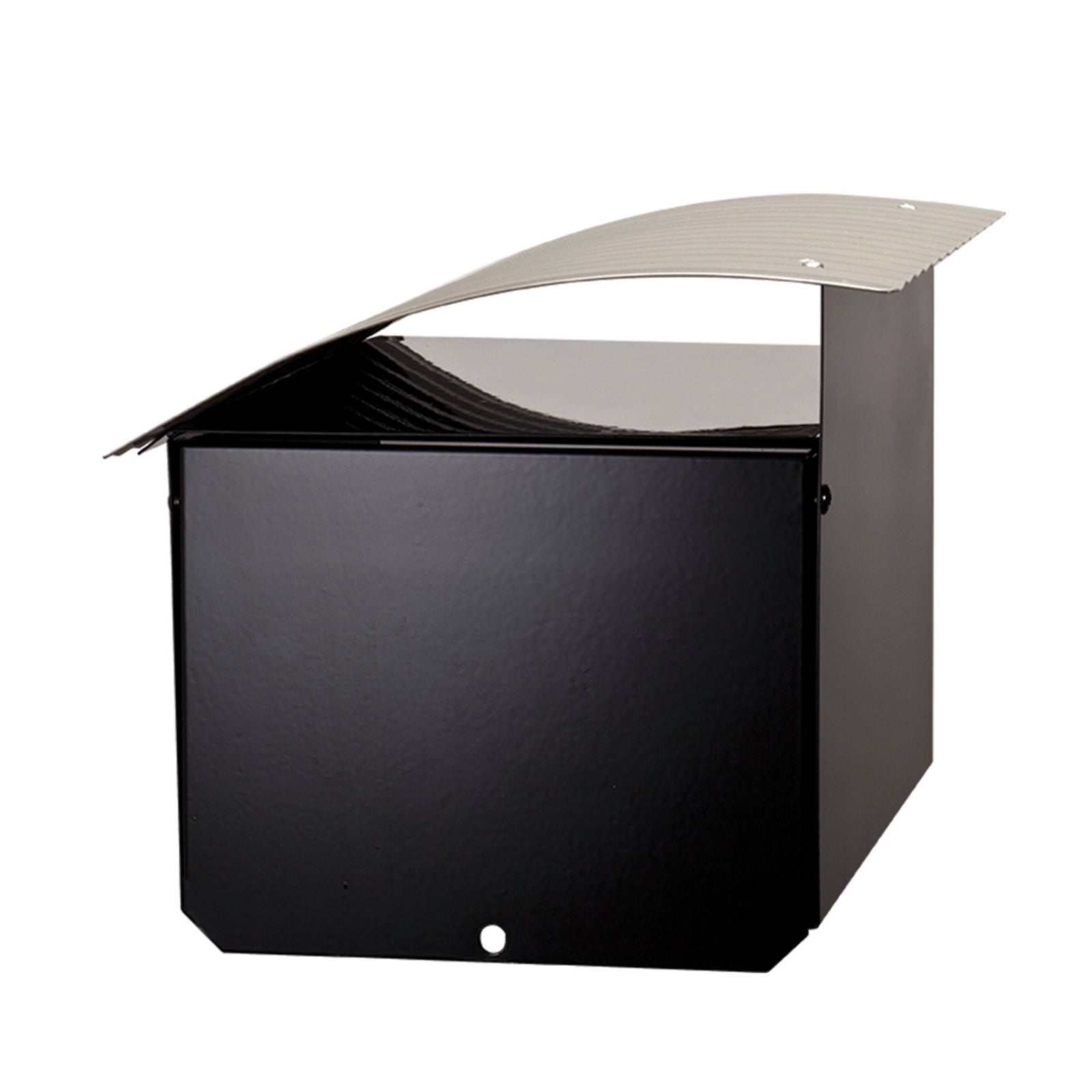 Sandleford Ripple Letterbox Black & Silver Galvanised Steel Lockable