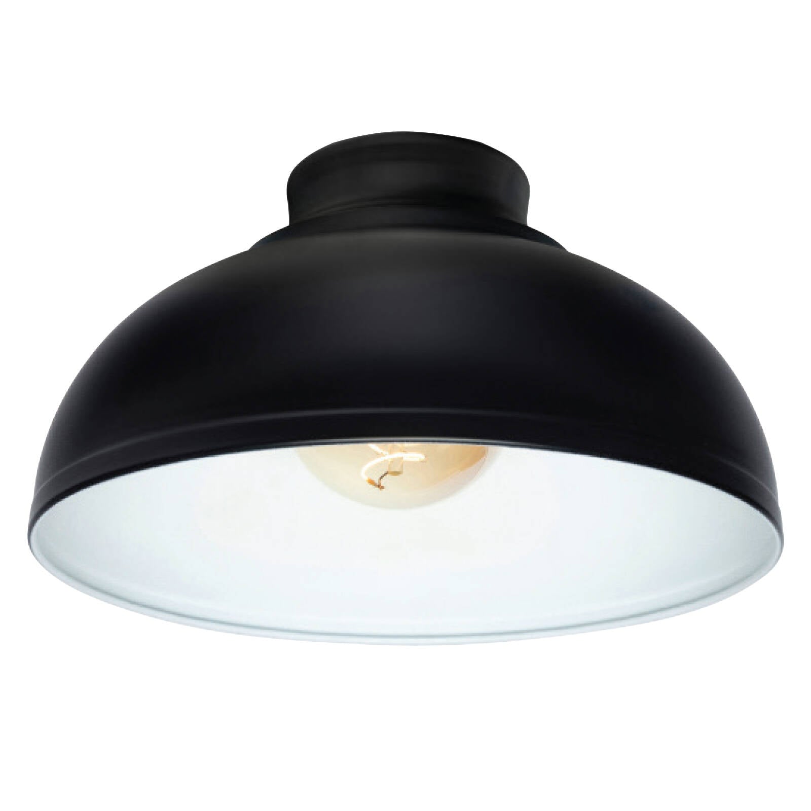 Brilliant Foundry 28cm Matt Black DIY Batten Fix Light Shade B22