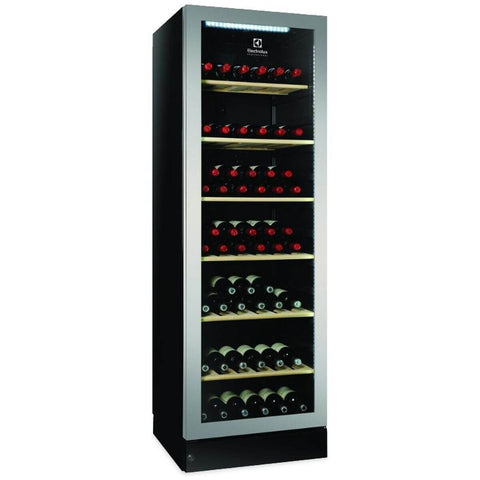 Electrolux Professional 170 Bottle Wine Fridge - Black/Silver - UV Glass Door - Lockable - WC170SSMZ