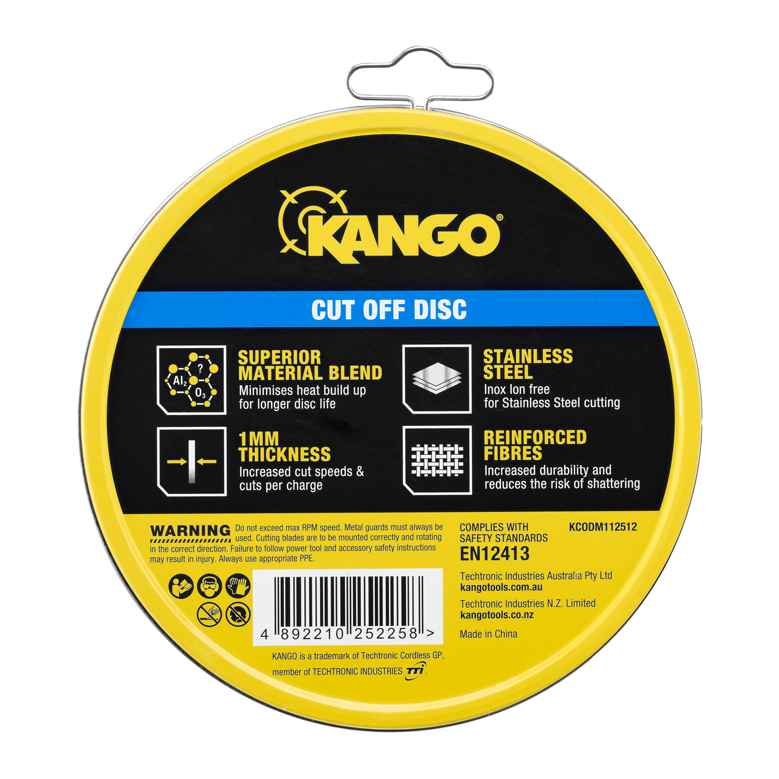 Kango 125mm Metal Cut Off Discs 12 Pack - 1mm Angle Grinder
