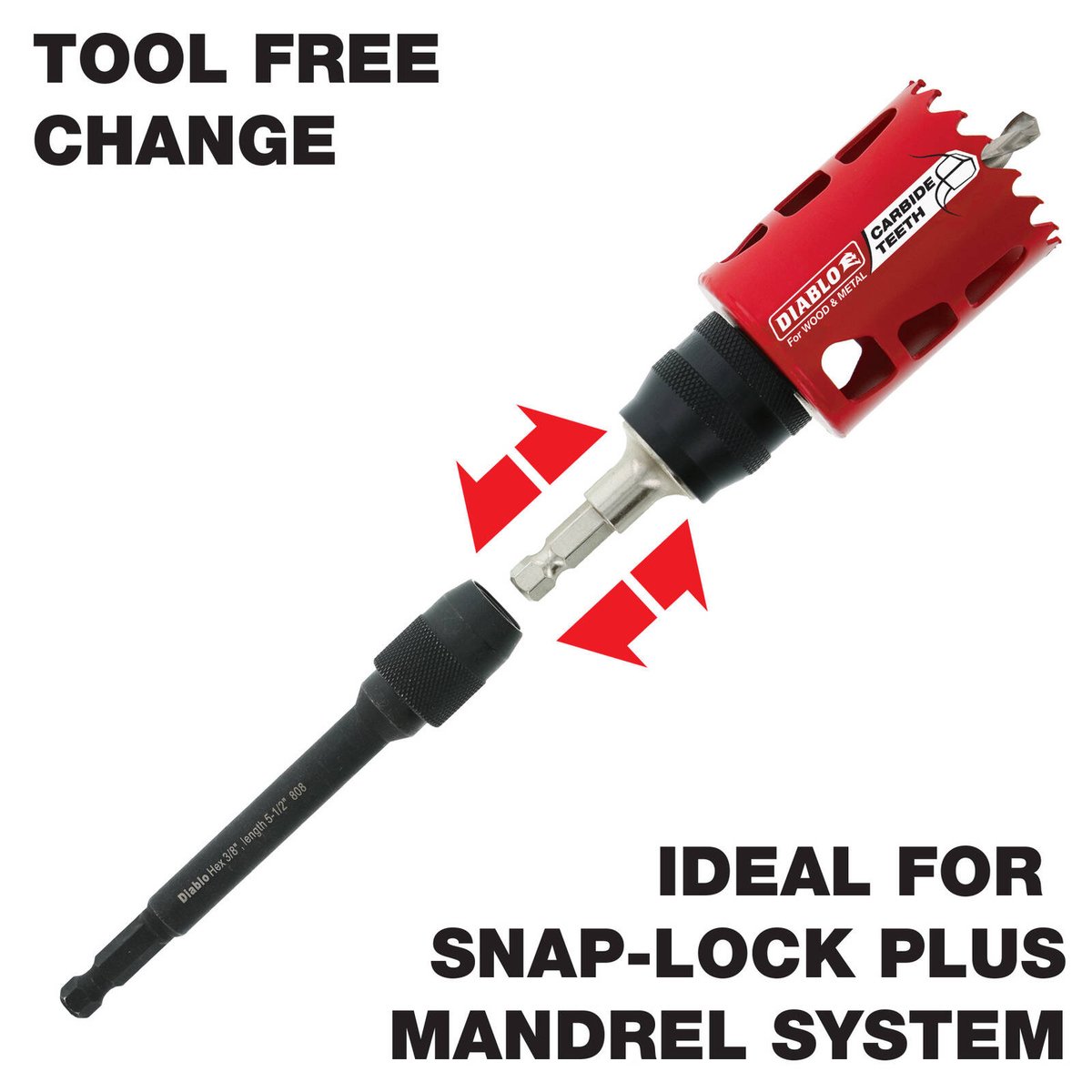 Diablo 300mm 3/8" Universal Extension for Drills