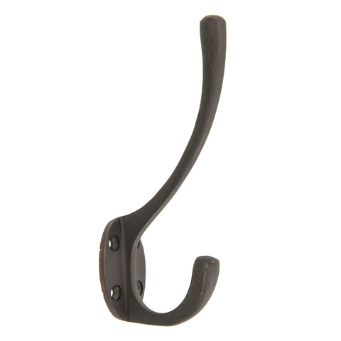 Zenith 135mm Matte Black Solid Brass Round Robe Hook