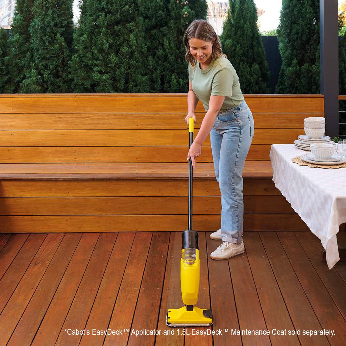 Cabot's EasyDeck Maintenance Coat Refill 3L, Water Based, Timber Decking, Outdoor