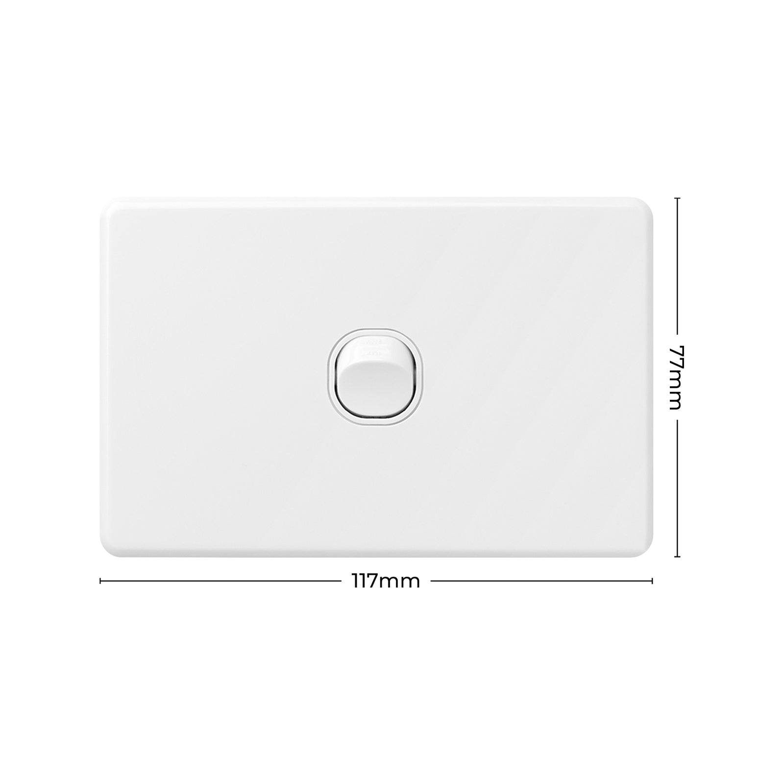 DETA X6 Single Switch 1 Gang White Polycarbonate 10A 240V