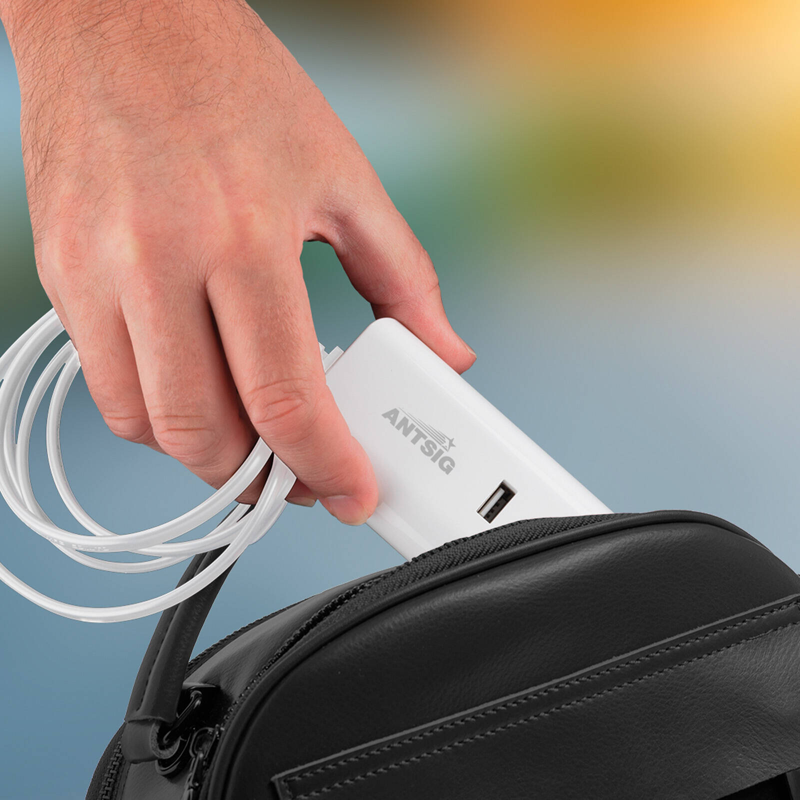 Antsig 20W Compact USB Charger - 3x QC 3.0 USB-A + USB-C PD, Travel Size AP3032B