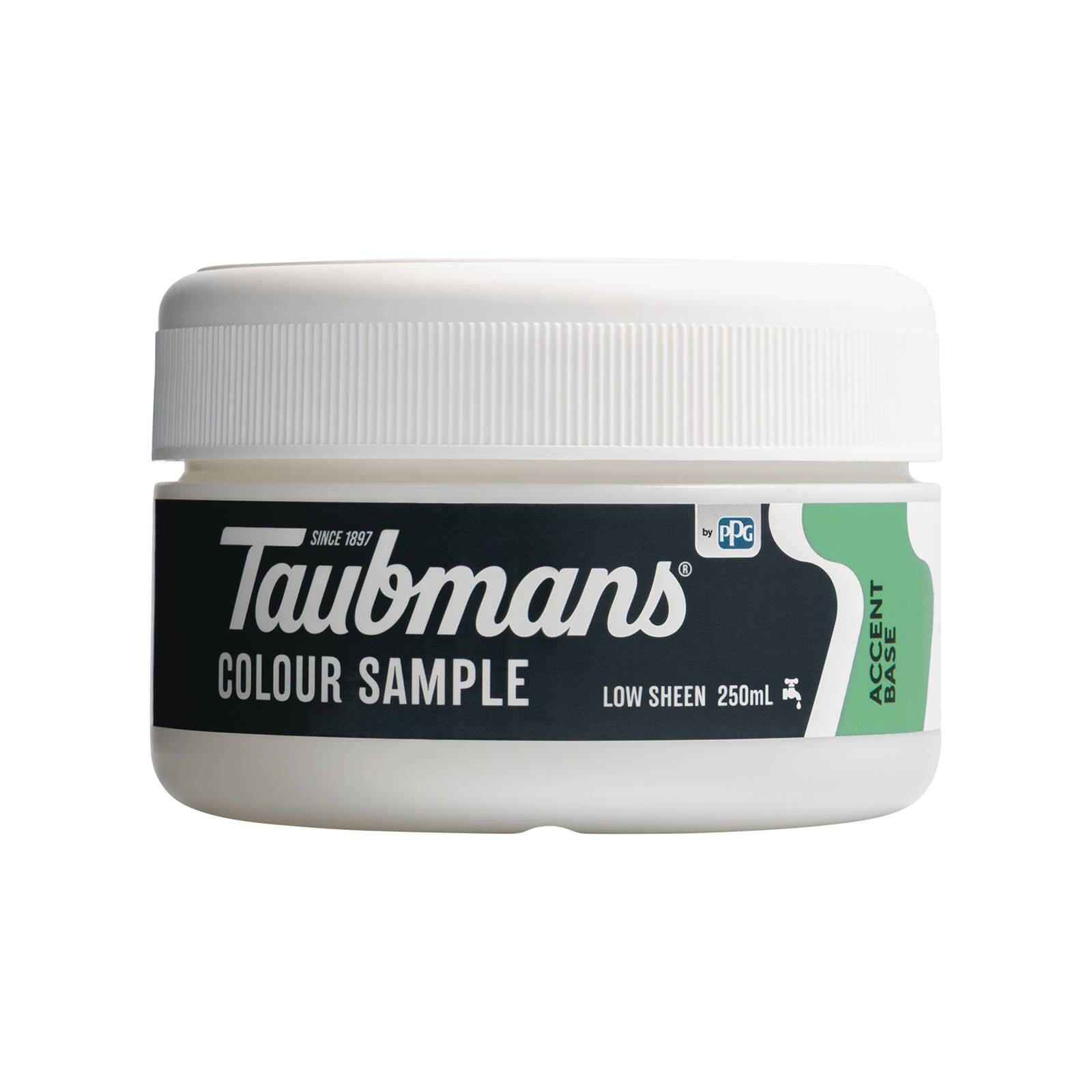 Taubmans Accent 250ml Sample Pot, Water Based Acrylic, Splatter Resistant Tintable