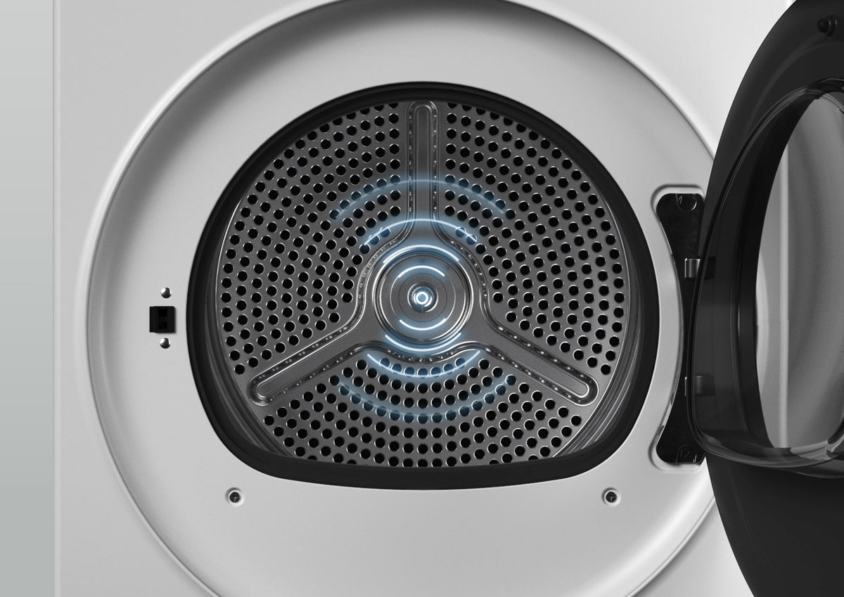 Haier 8kg Heat Pump Dryer - White, 8 Star Energy Rating, 15 Programs, Auto-Sensing - HDHP80AW1