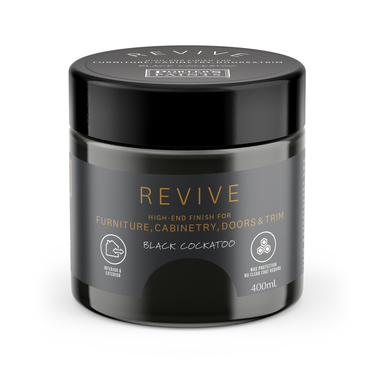 Porter's Paints 400ml Black Cockatoo Revive Furniture Paint