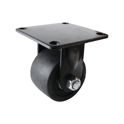 Easyroll 75mm Black Nylon Fixed Machine Castor, 500kg Load