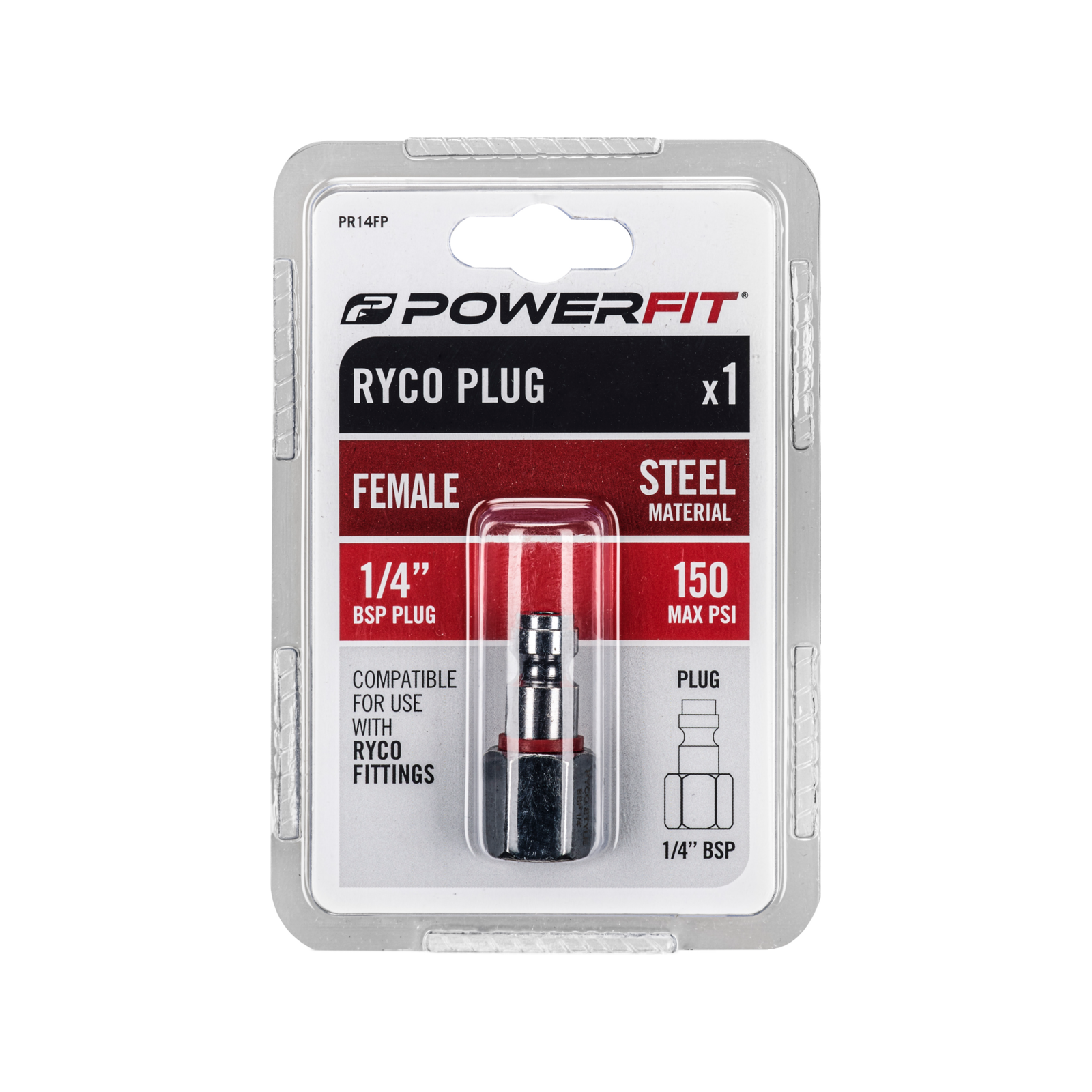 Powerfit RYCO Style 1/4" Female Plug PR14FP
