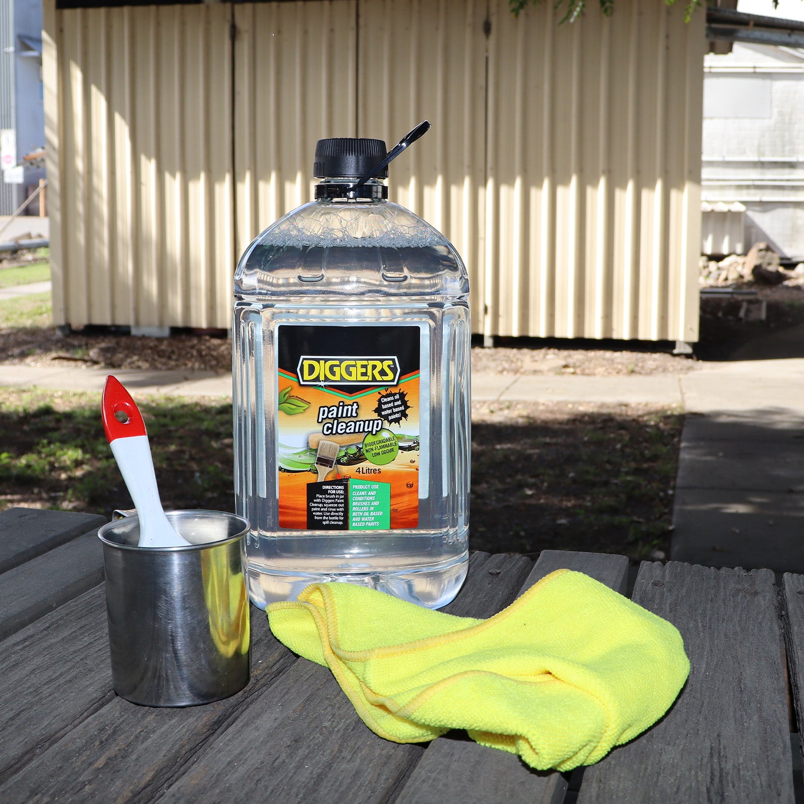 Diggers Paint Cleanup 4L Water Based Liquid Indoor Outdoor