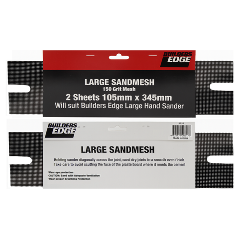 Builders Edge 105 x 345mm Large Sand Mesh Sheets, 2 Pack