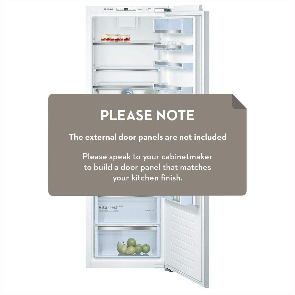 Bosch Series 6 319L Built-In Fridge - VarioShelf, SuperCooling, LED Lighting - KIR81AD30A