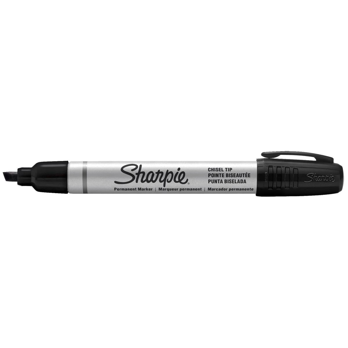 Sharpie Black Chisel Marker - 132mm - Metal - Waterproof - SuperSaverAU - view 1