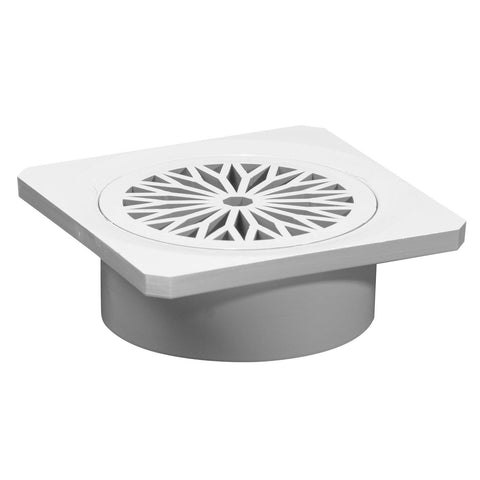 Holman 90mm White PVC Stormwater Grate Drainage Fitting