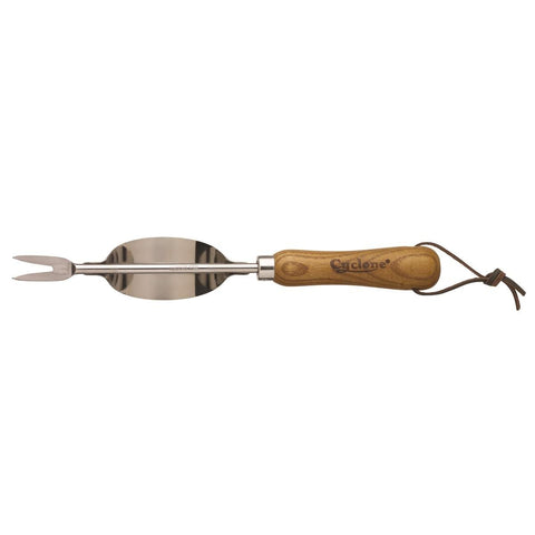 Cyclone Stainless Steel Weeder - 300mm Timber Handle - Durable & Elegant - SuperSaverAU - view 1