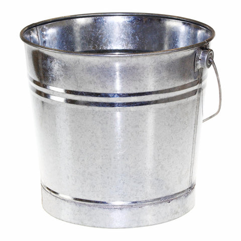 Pinnacle Hardware 9L Galvanised Metal Bucket, Silver