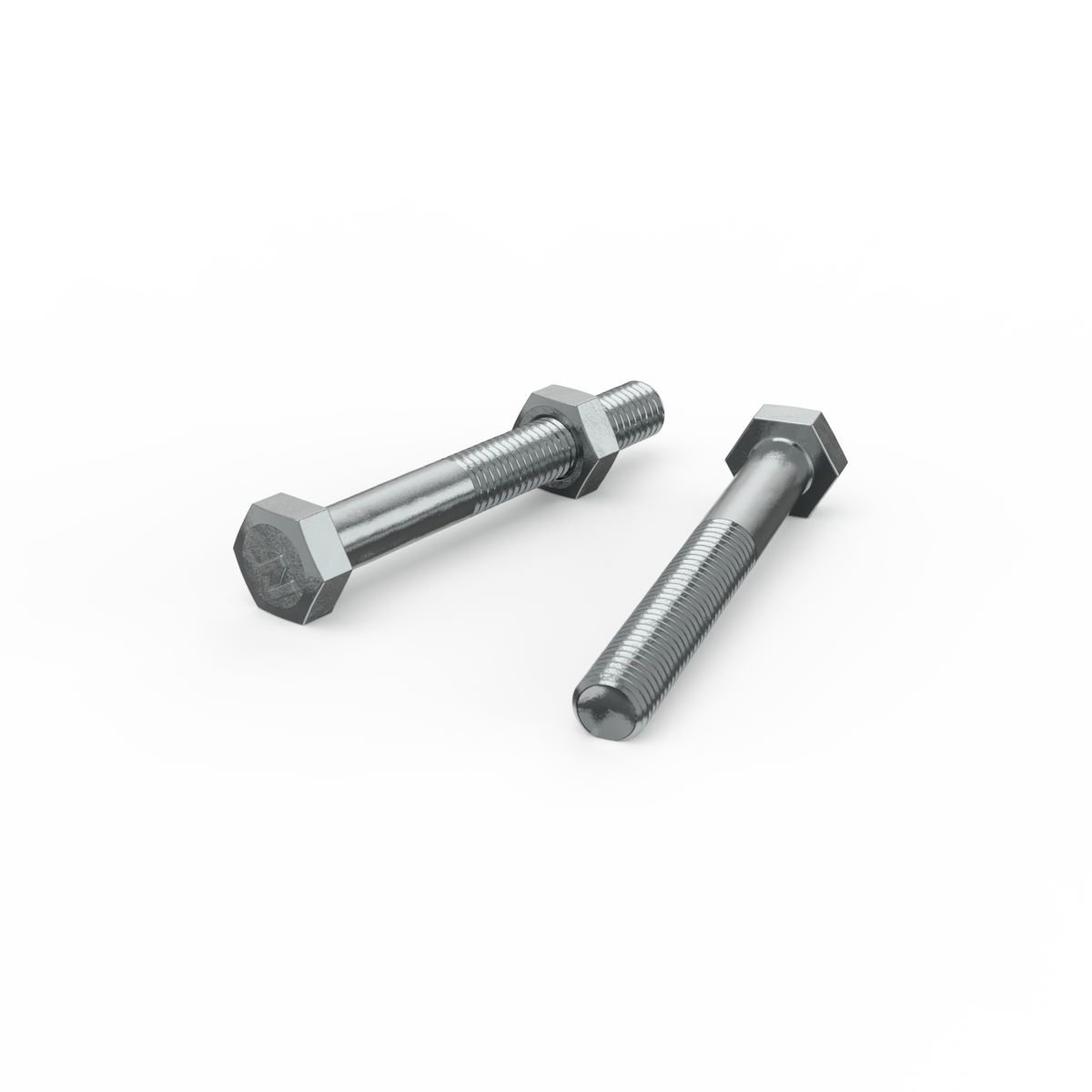 ZENITH M8 x 65mm Zinc Plated 4.6 Grade Steel Hex Head Bolt And Nut
