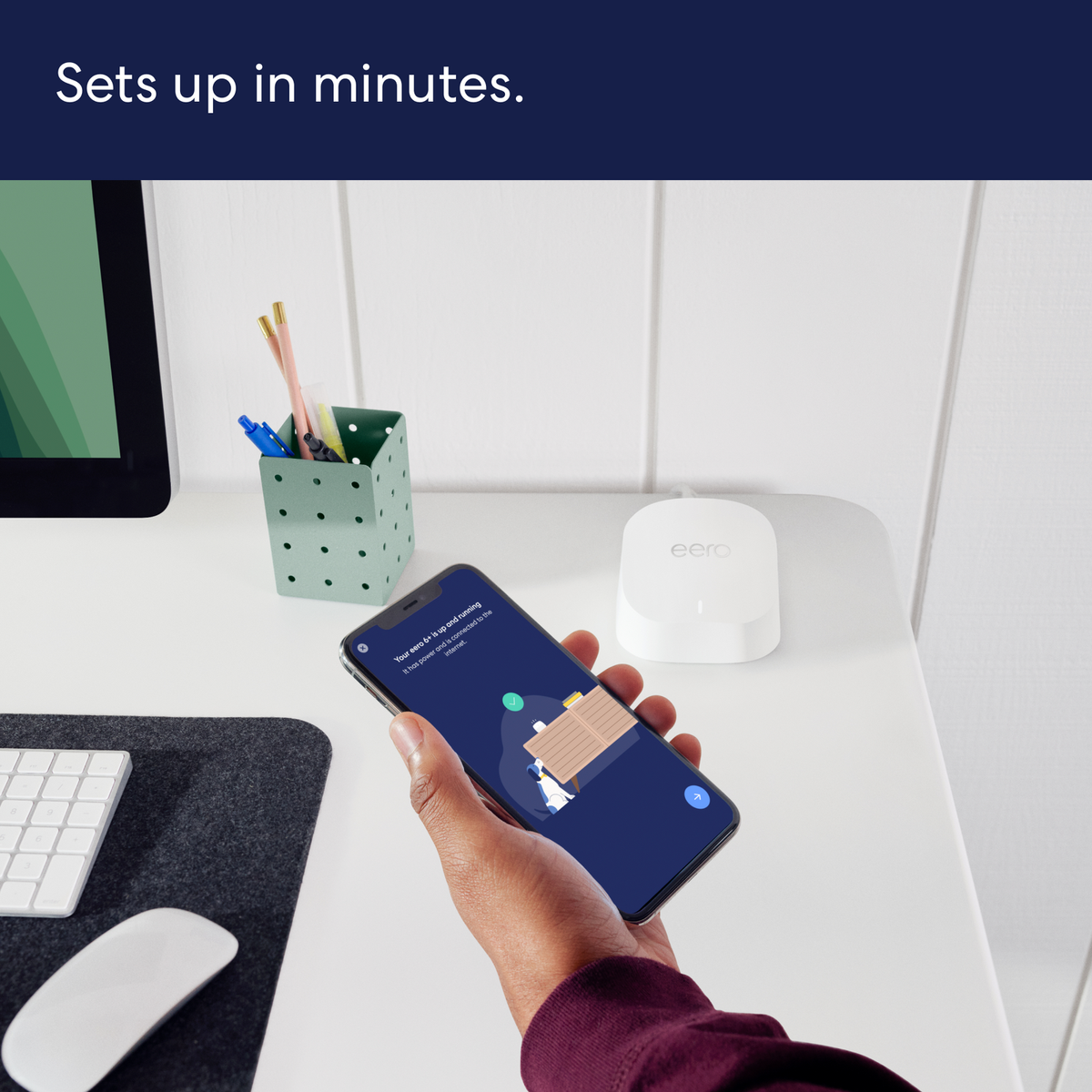 Amazon Eero 6 Mesh Dual Band Wi-Fi 6 Router 3 Pack - 1 Gbps - White - 420m² Coverage - SuperSaverAU - view 5