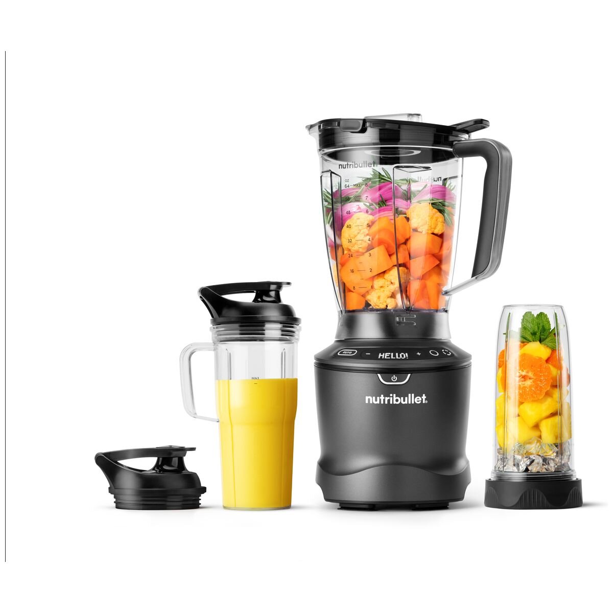 NutriBullet SmartSense Blender Combo 1.8L Pitcher - 1500W Motor, Five Speeds, Black - NBF07700-1507