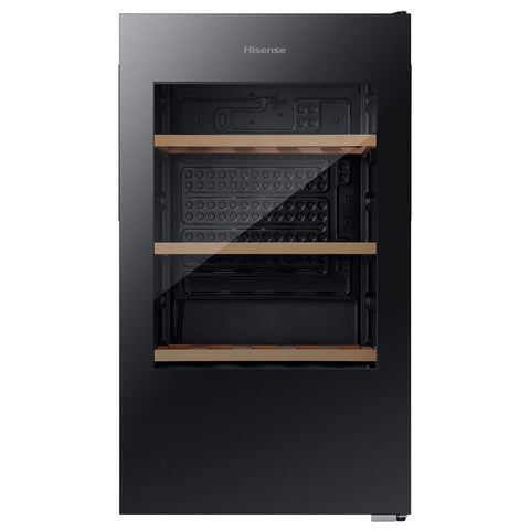Hisense 30 Bottle Wine Cabinet - Black - Anti-UV Low E Glass - Reversible Door - HRWC31