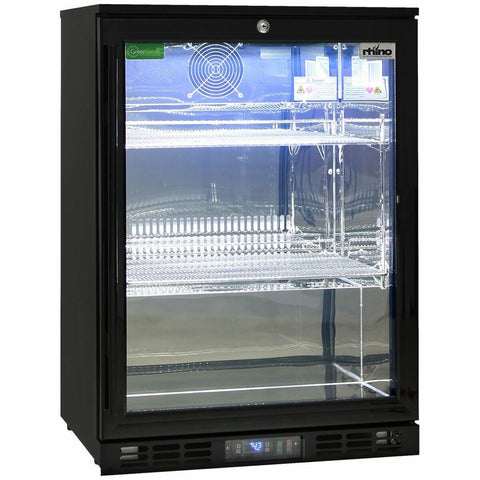 Rhino 129L Bar Fridge - Black, Right Hinge, Energy Star 10, Lockable Door - SG1R-B