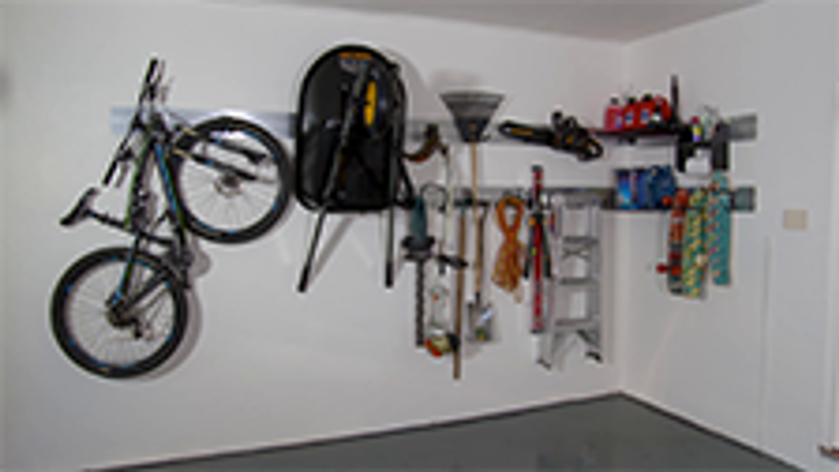 StorEase Double Hook 20cm Powder-Coated Steel Wall Track Storage Hook 22kg