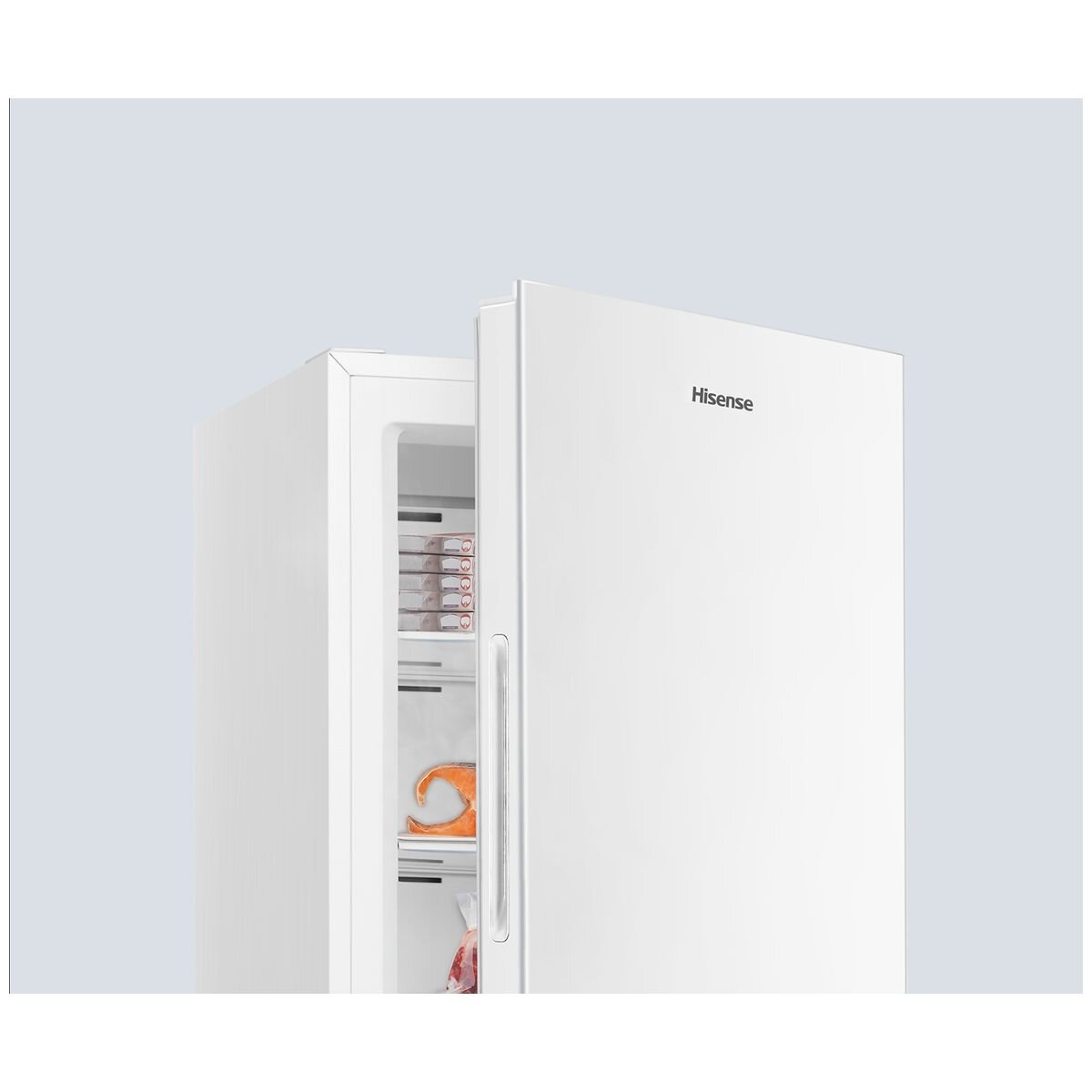 Hisense 240L Upright Hybrid Fridge Freezer - White - Total No Frost, Super Freeze and Super Cool - HRVF240