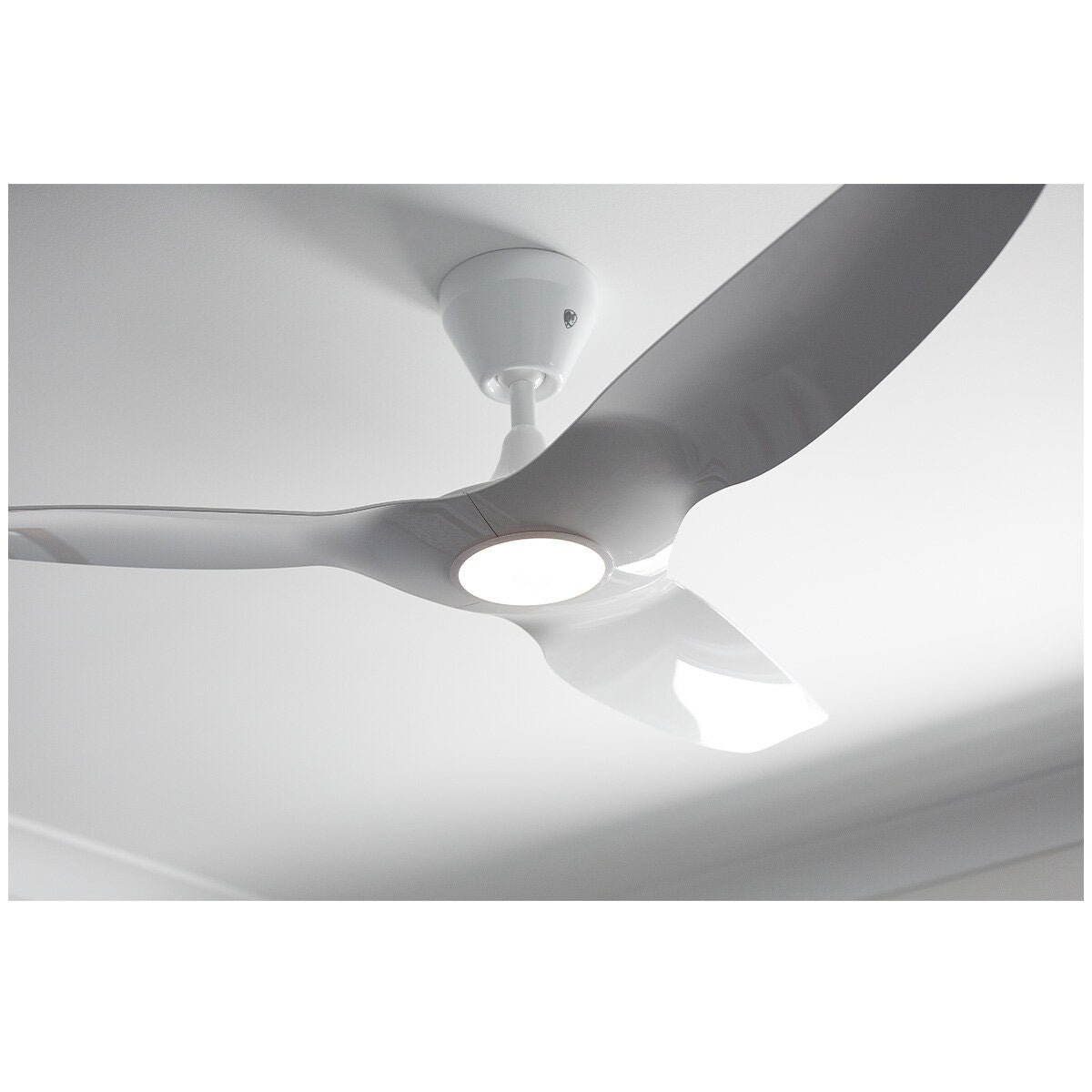 Big Ass Fans Haiku L 52 Inch White Ceiling Fan - 128mm Drop Tube, 7 Speeds - HAIKULW52128MMLED