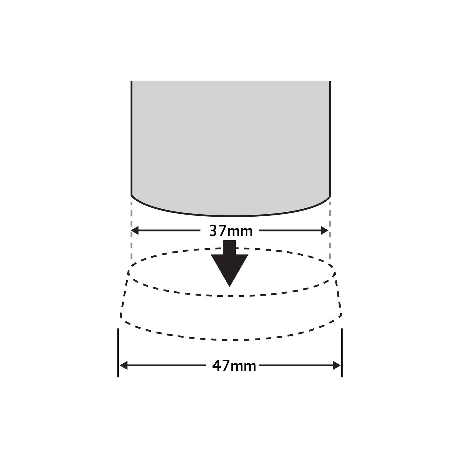 Surface Gard 37mm White Round Rubber Base Castor Cups - 4 Pack