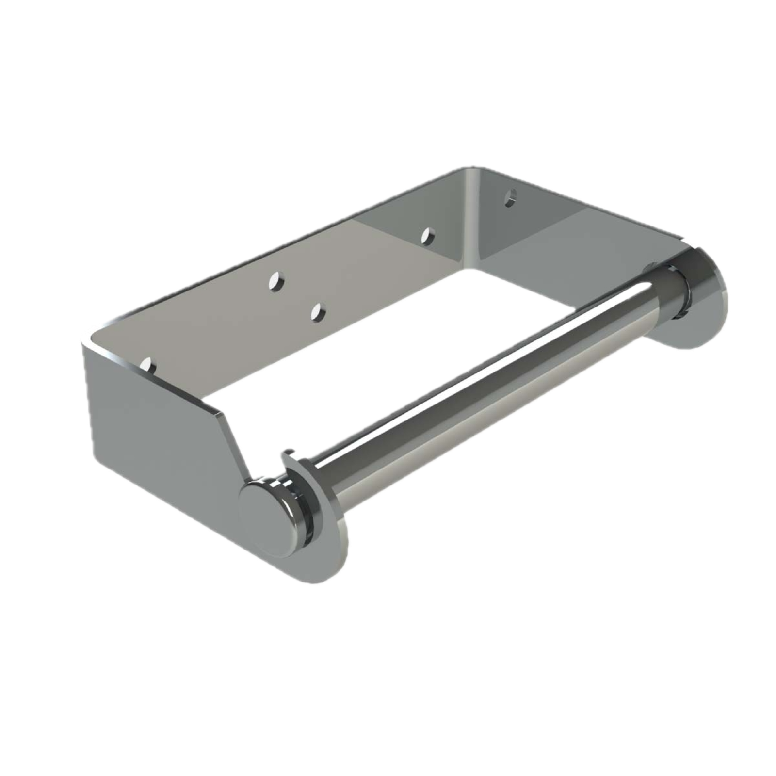 Magnet Chrome Wall Mount Toilet Roll Holder 125mm Steel
