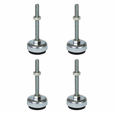 Richmond 30mm x M6 Zinc Plated Steel Fixed Levelling Feet 4 Pack