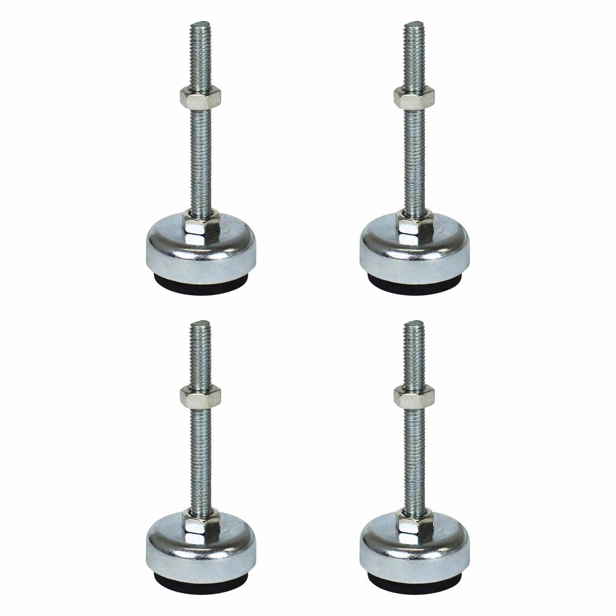 Richmond 30mm x M6 Zinc Plated Steel Fixed Levelling Feet 4 Pack