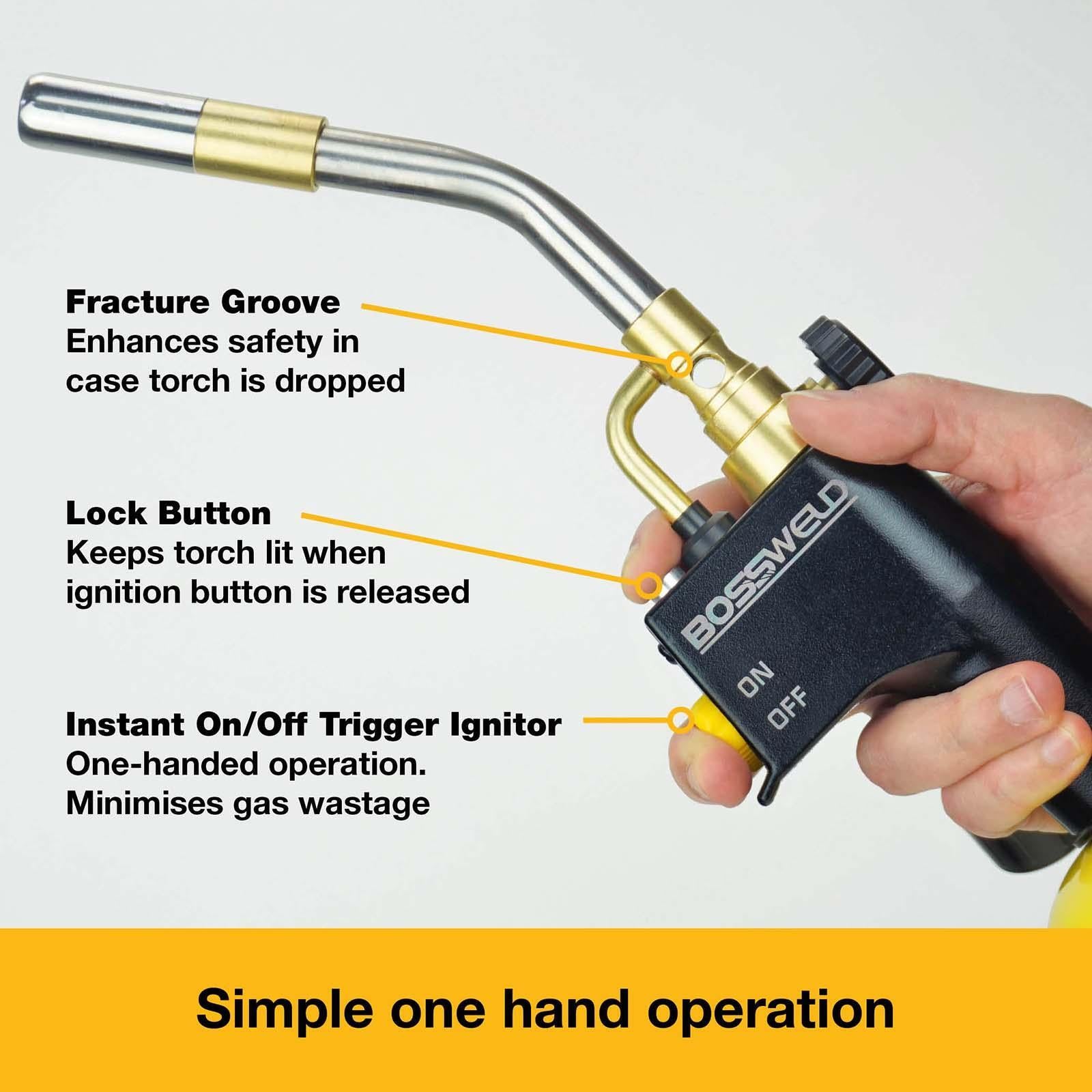 Bossweld Adjustable MAP Pro-Torch Black 400116