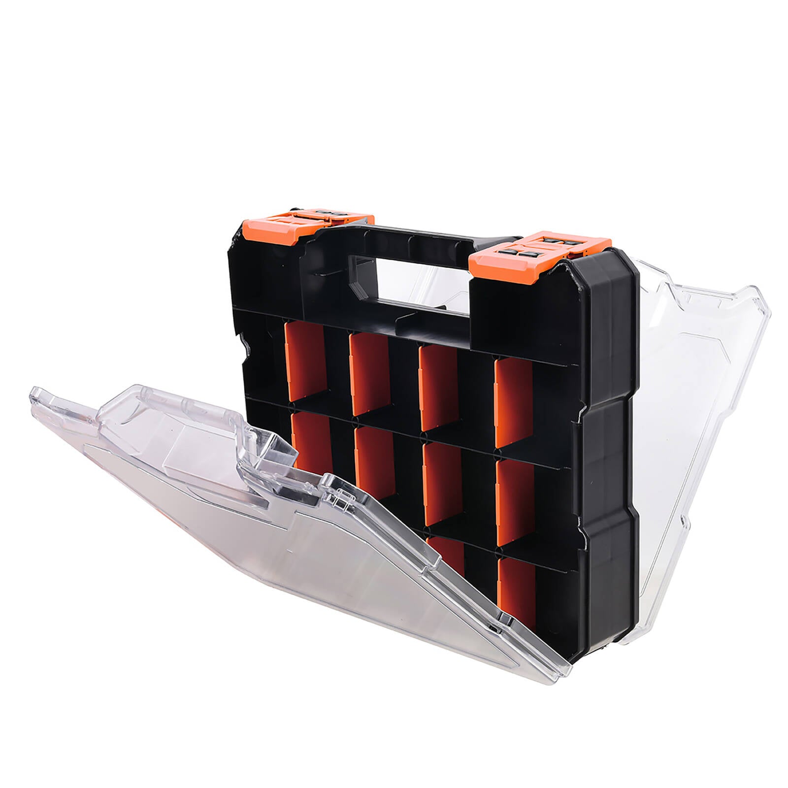 Tactix 315mm Trade Grade Double Sided Organiser Clear Lid Removable Dividers