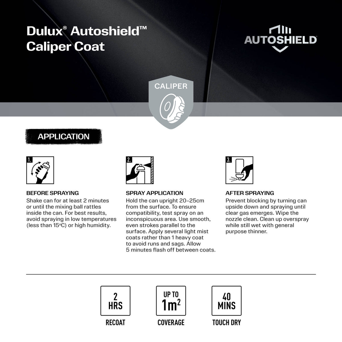 Dulux Autoshield 340g Silver Caliper Spray Paint, Durable Brake Caliper Finish