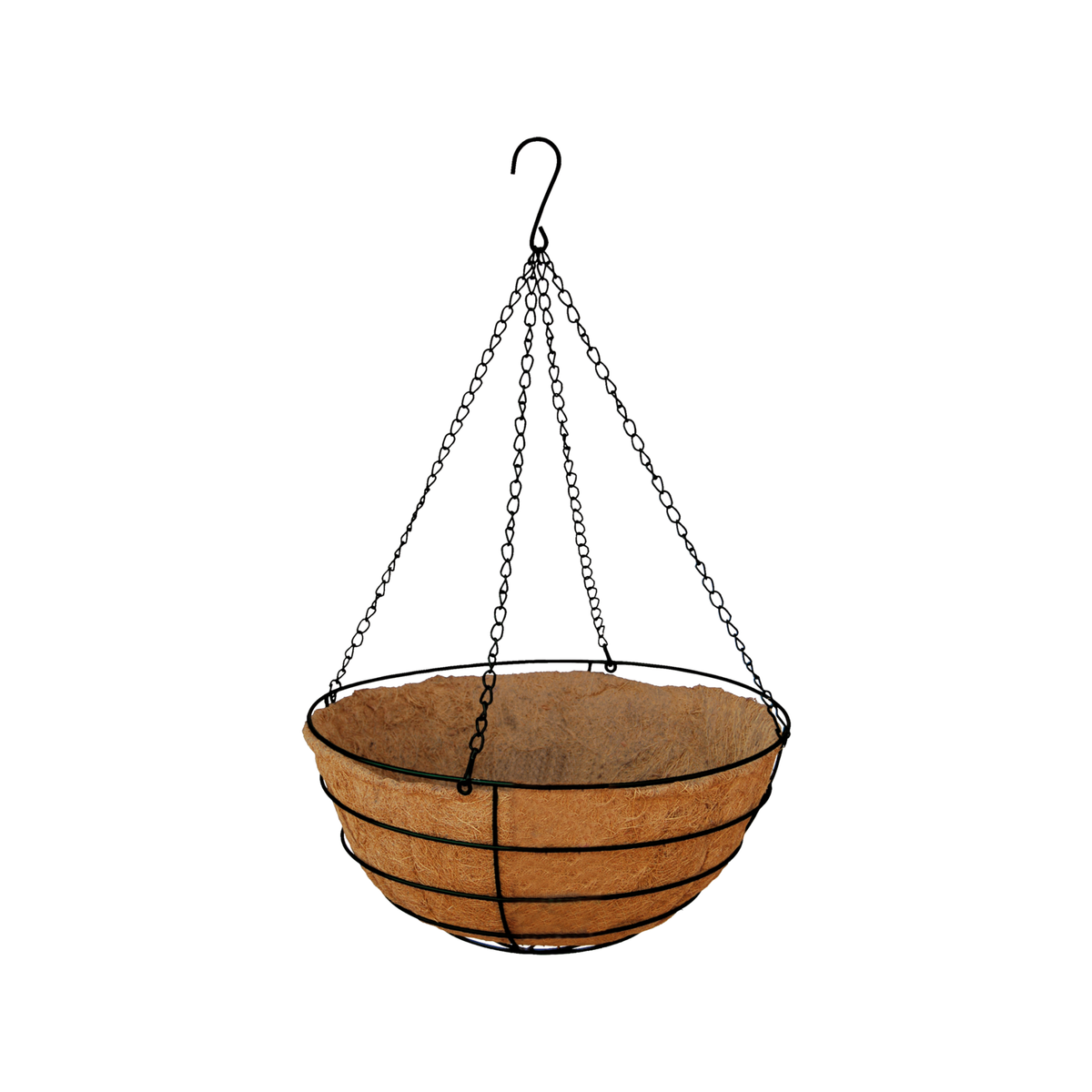 Brunnings 35cm Green Beehive Hanging Basket with Co-Co Liner Included