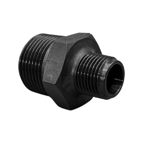 GD Watermark 1" x 3/4" Poly Irrigation Reducing Nipple - 1600kPa, 25mm Inlet, Polyethylene