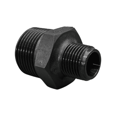 GD Watermark 1" x 3/4" Poly Irrigation Reducing Nipple - 1600kPa, 25mm Inlet, Polyethylene