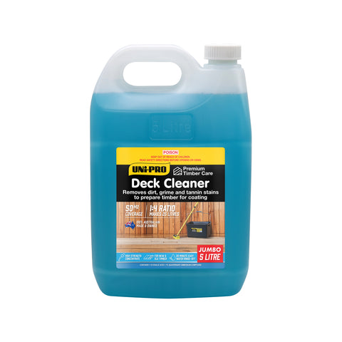 Uni-Pro Deck Cleaner Concentrate, 5L, Exterior Water-Based Timber Cleaner