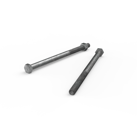 Zenith M12 x 200mm Hot Dip Galvanised Hex Head Bolts and Nuts Each - SuperSaverAU - view 1