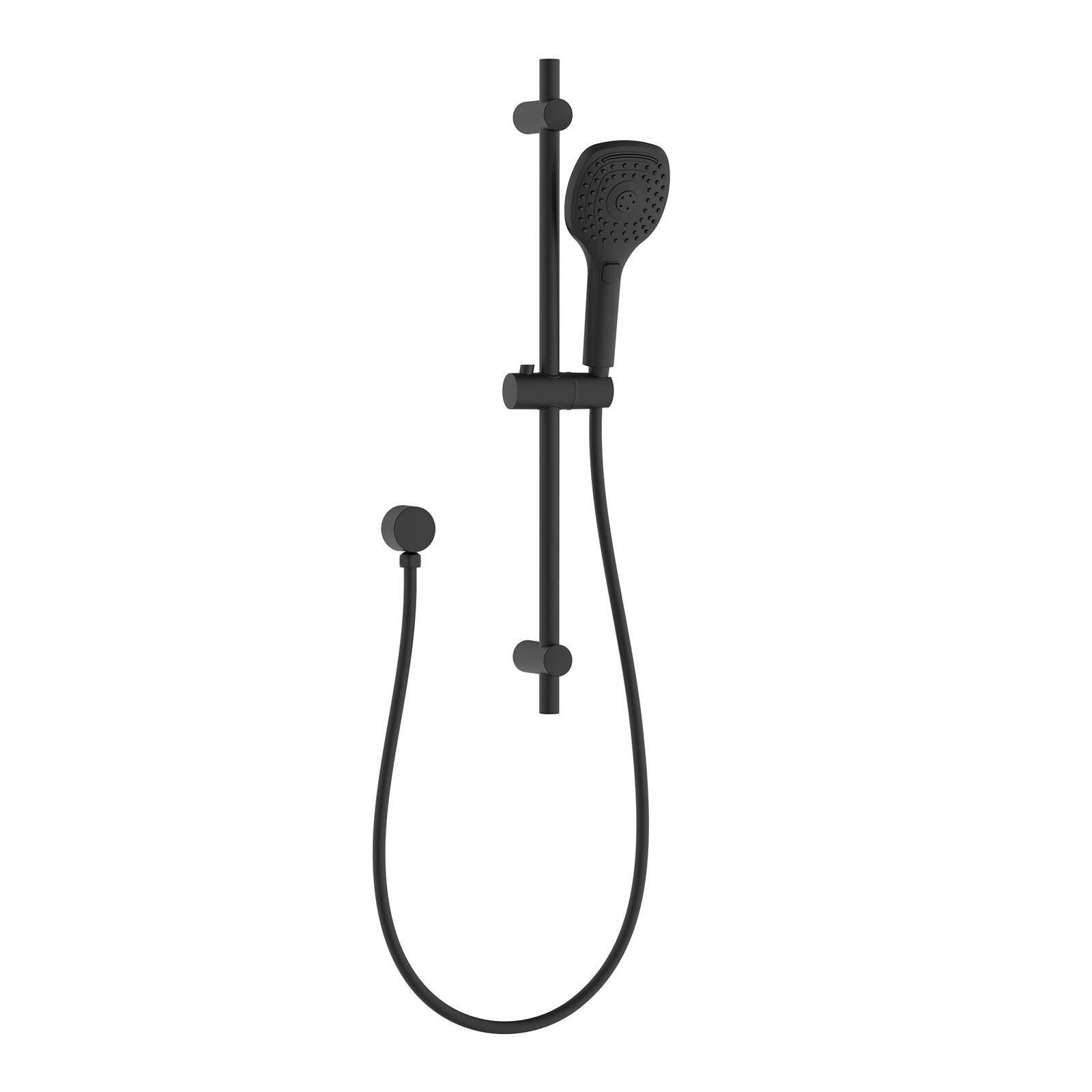 Mondella Cadenza Matte Black 5 Function Adjustable Rail Shower Set, 9L/min 3 Star WELS