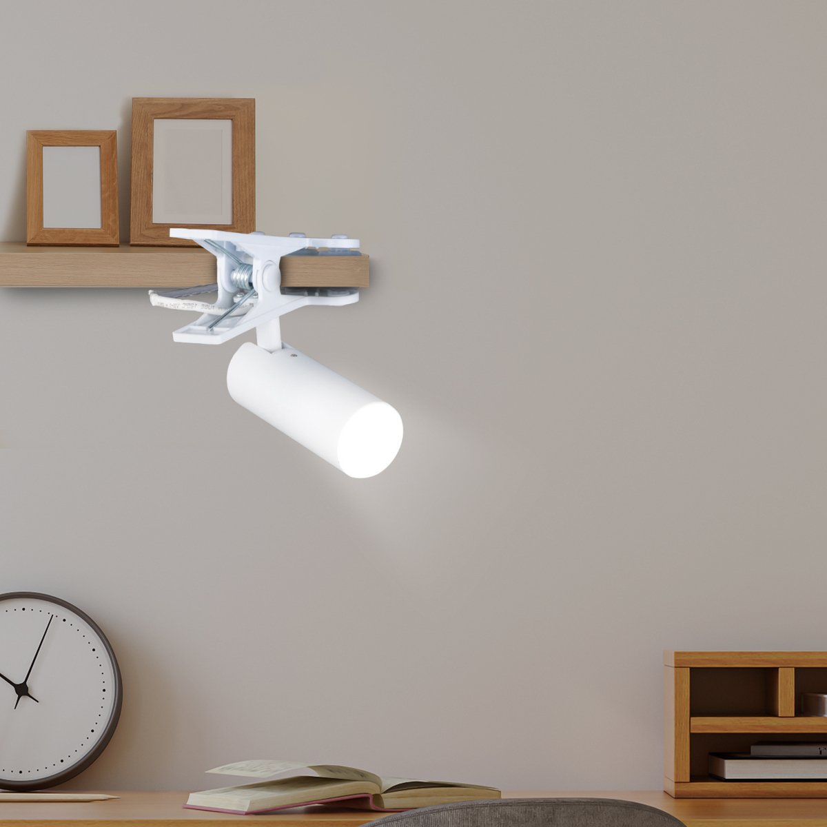 Verve Design 4.5W White LED Adjustable Clip Lamp ATL450WH