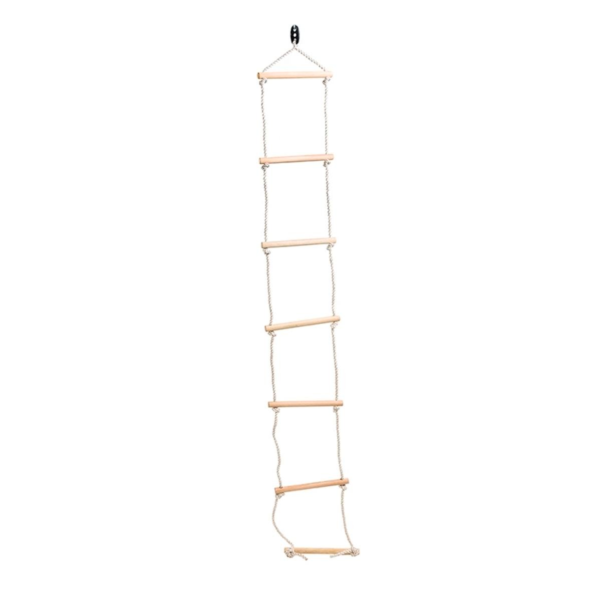 Swing Slide Climb 7 Rung Rope Ladder 2080mm Polyethylene Rope