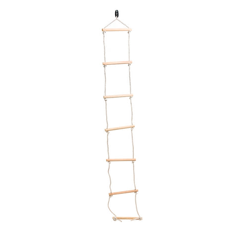 Swing Slide Climb 7 Rung Rope Ladder 2080mm Polyethylene Rope